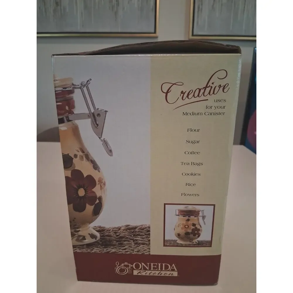 Vintage 2003 Oneida Sunset Bouquet Medium Canister R704956 - New Old Stock...